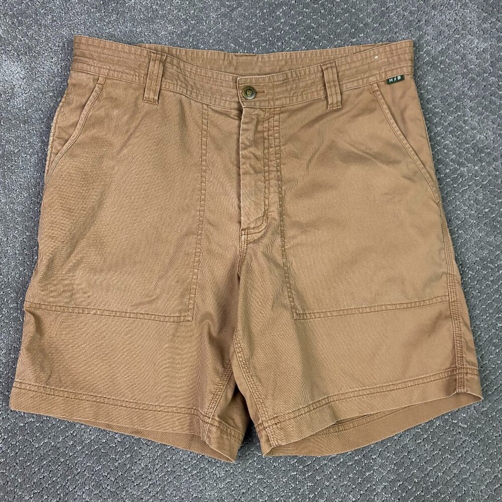 Howler Bros Clarksville Walk Shorts Men's 34 Khaki Brown Canvas Cotton Brothers